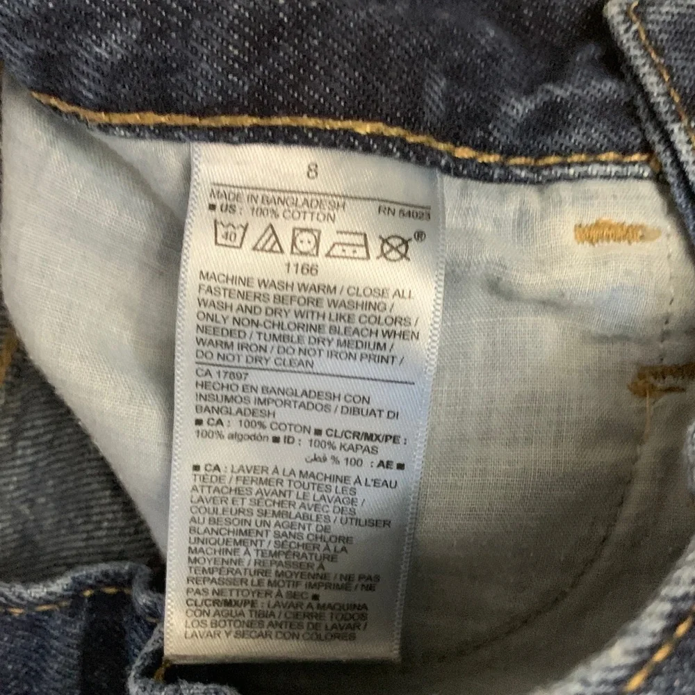 EUC! Dark Blue Denim Shorts Girls Size 8 Old Navy